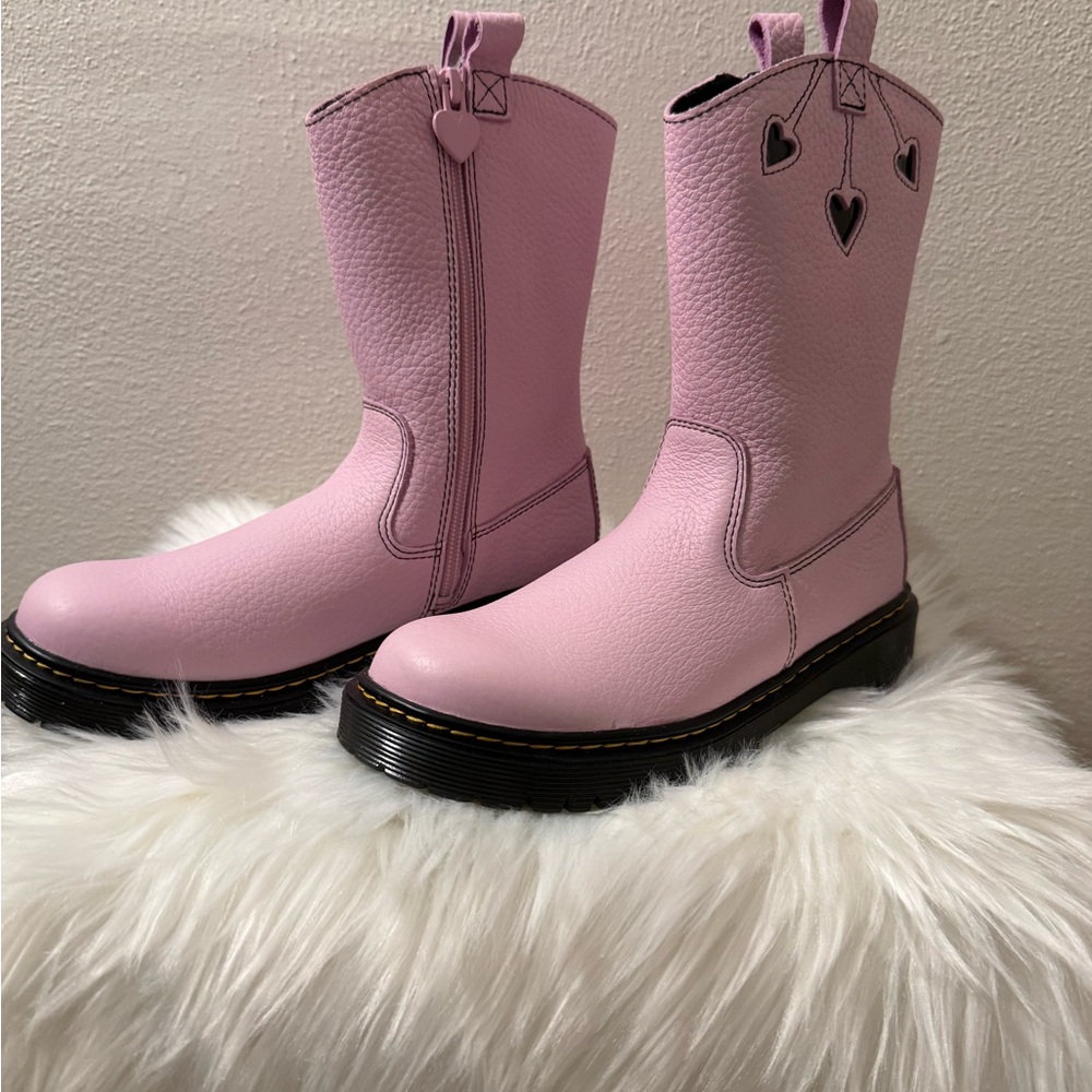 Dr. Martens Pink Leather Boots NWOT - Picture 5 of 5